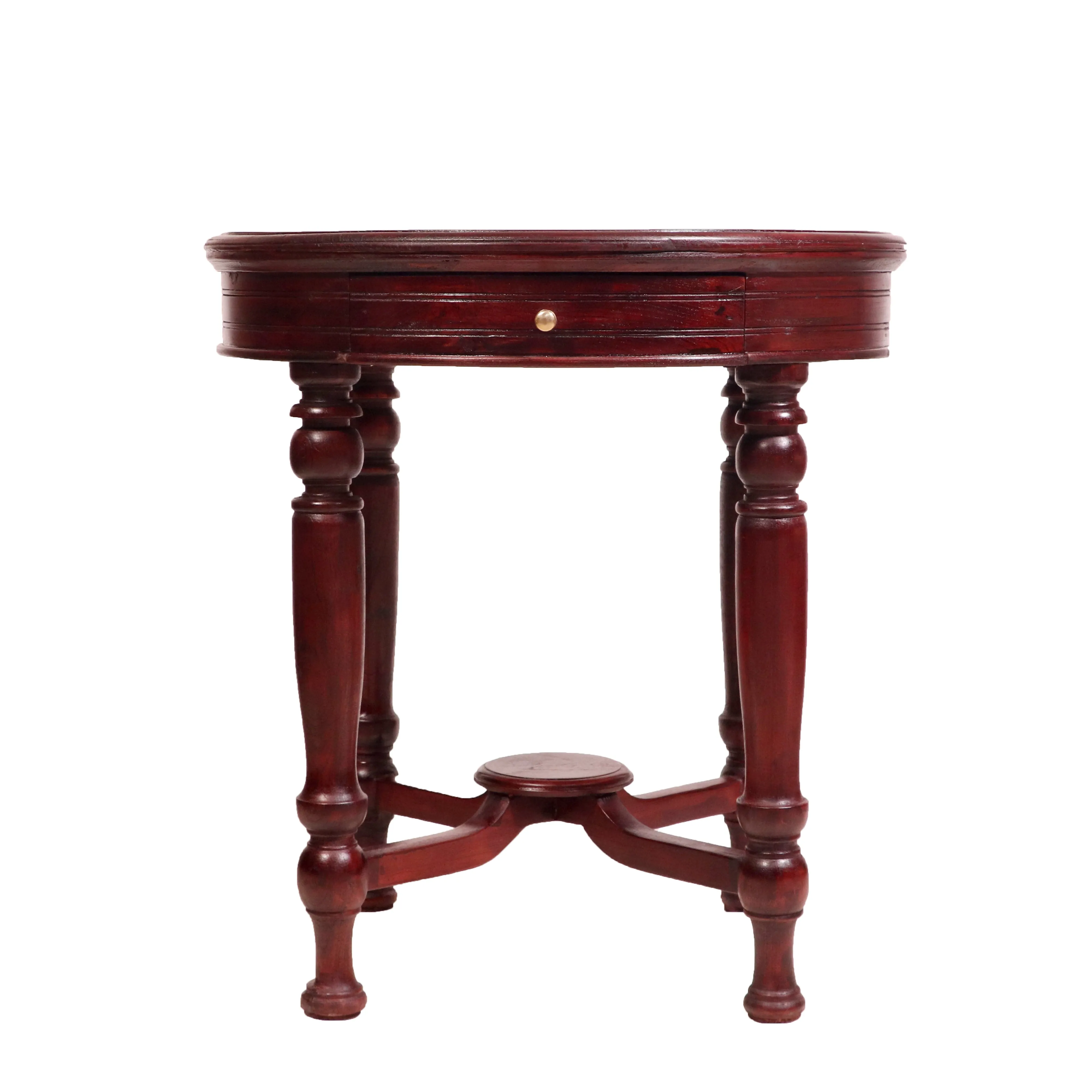 Classic Teak round Table with Drawer