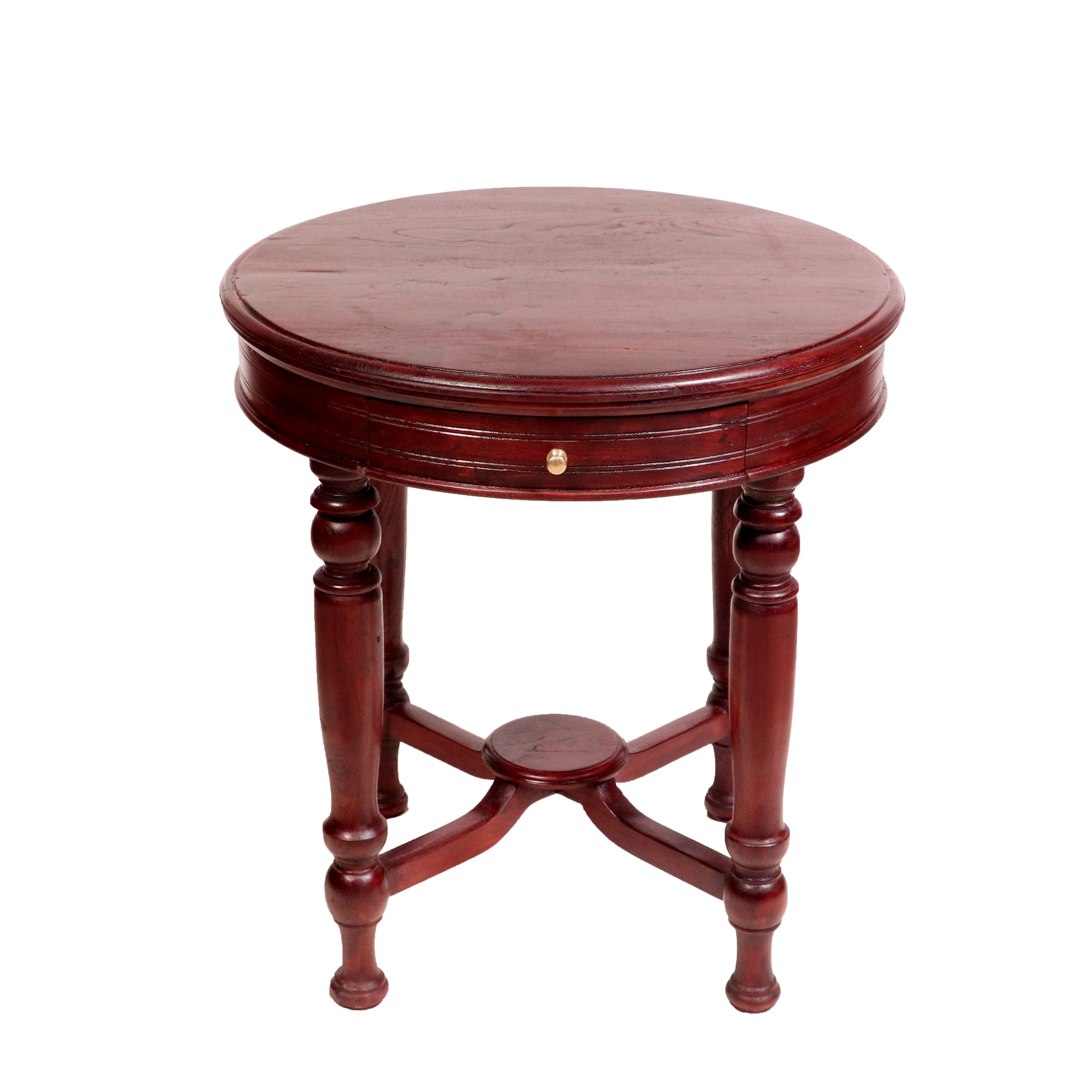 Classic Teak round Table with Drawer