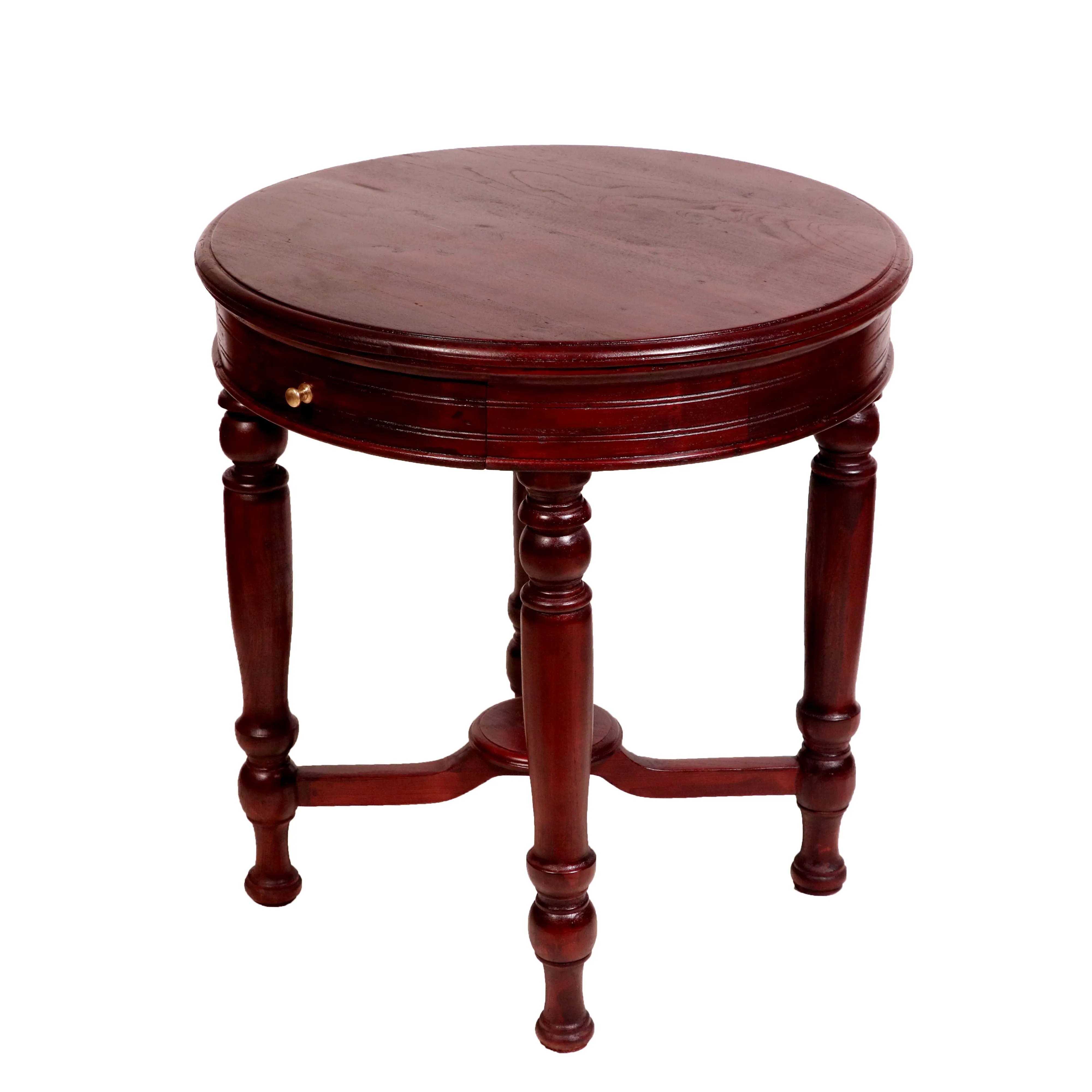Classic Teak round Table with Drawer