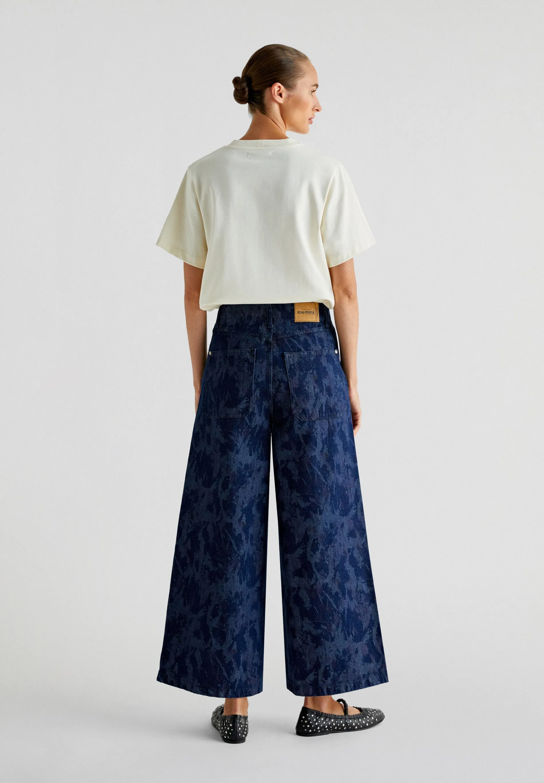 CULOTTE JEANS WITH SHIMMER DETAILS