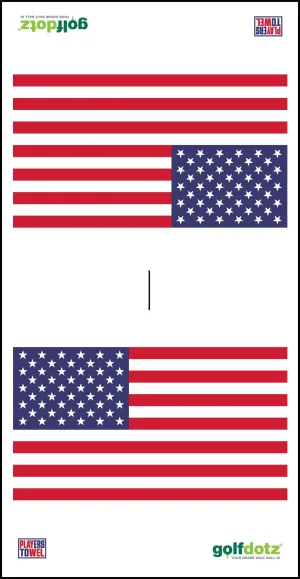 Custom Golfdotz USA Flag Tour Towel 22" X 40"