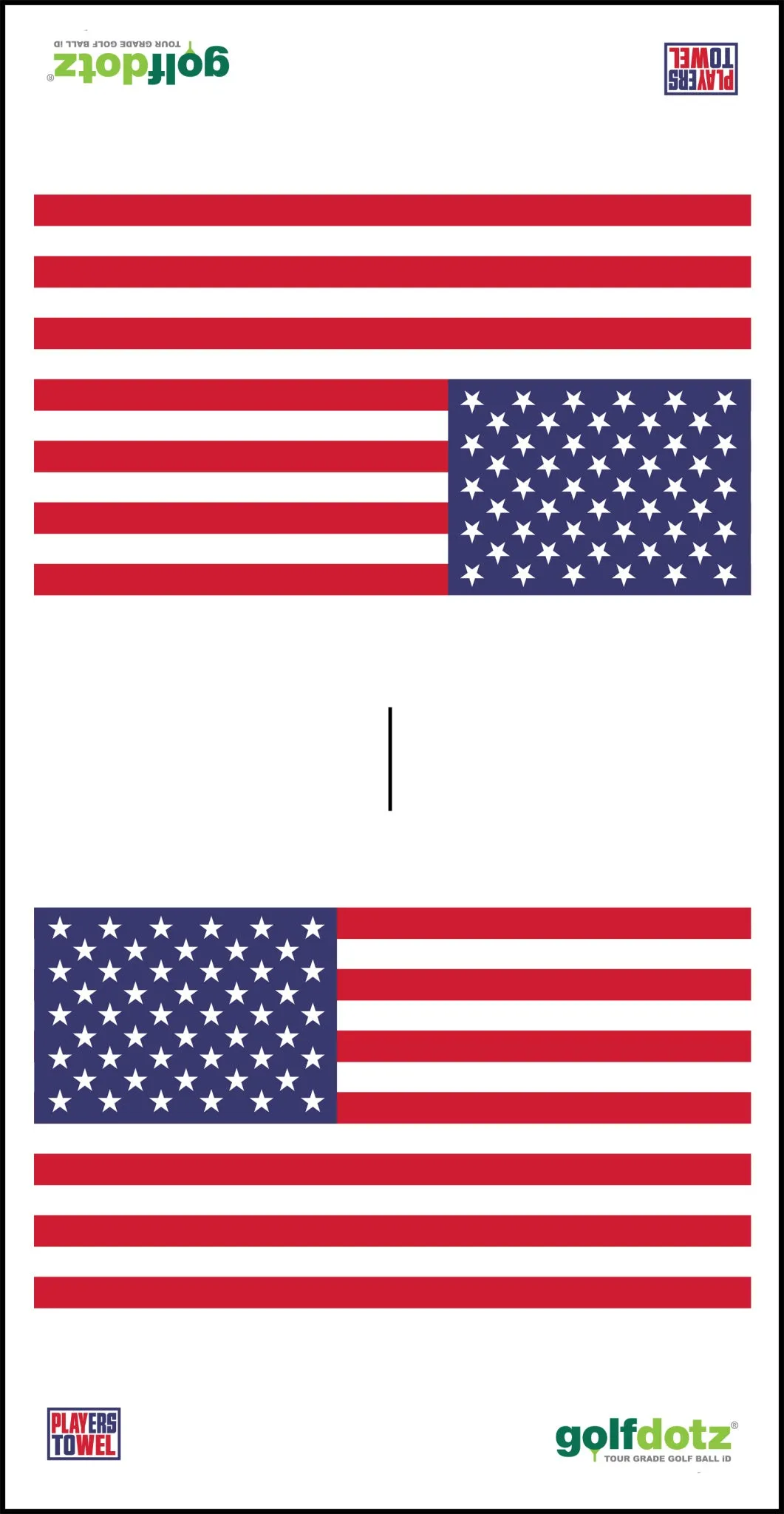 Custom Golfdotz USA Flag Tour Towel 22" X 40"