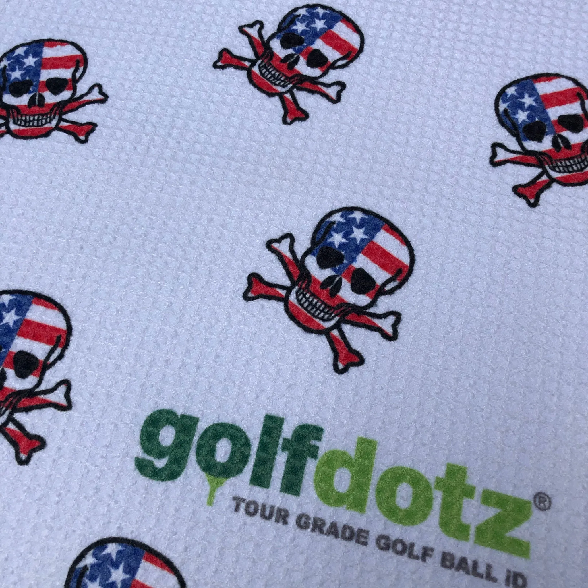 Custom Golfdotz USA Skull Tour Towel 22" X 40"