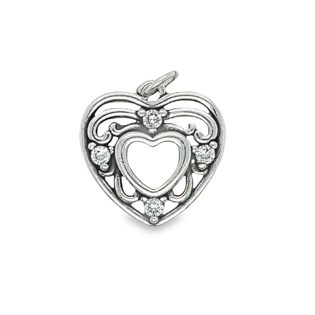 D482 Double Heart With Stones