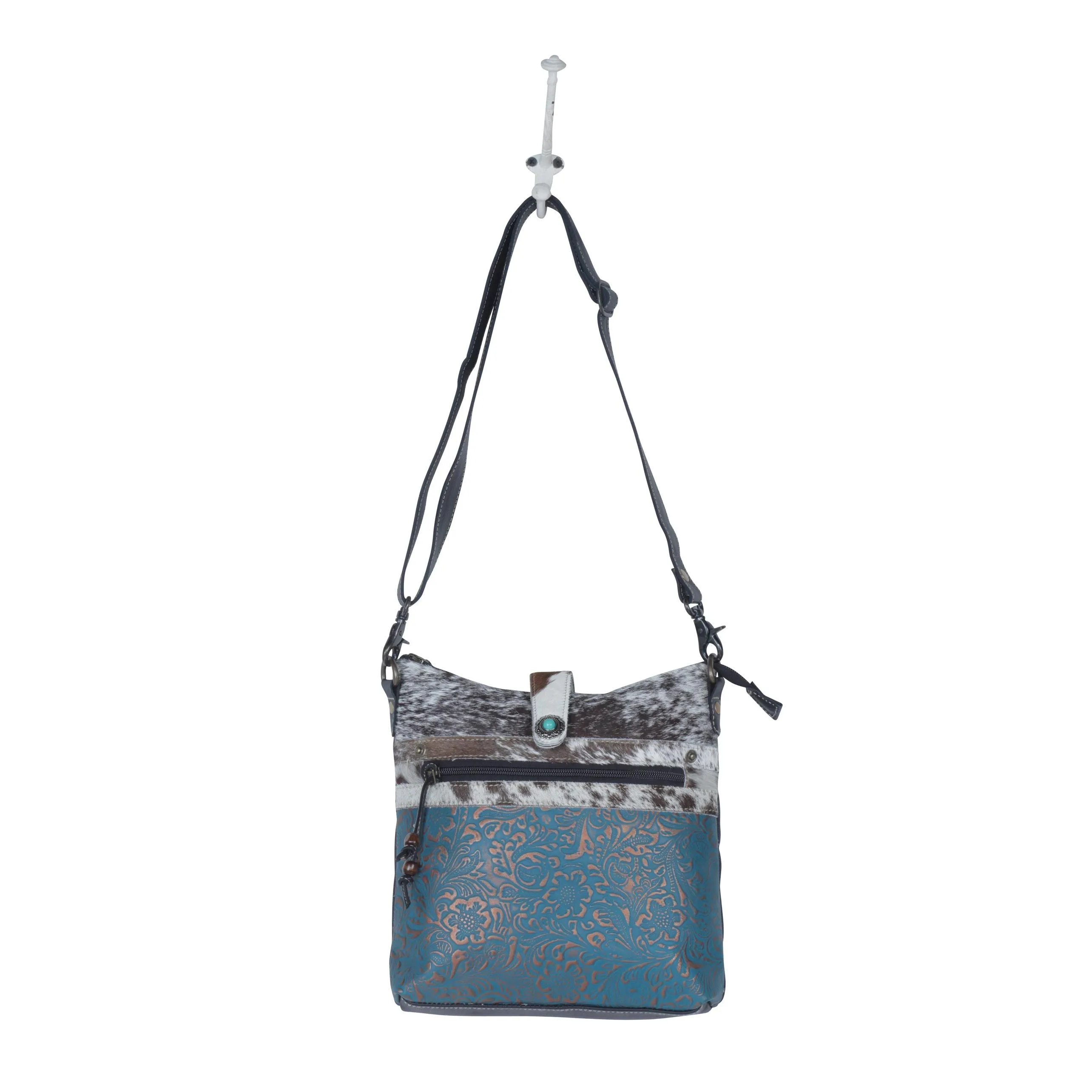 DE Luxe leather and hide bag