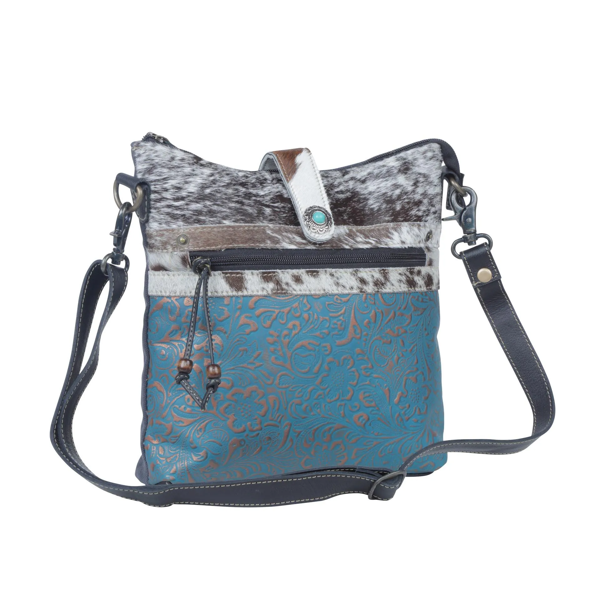 DE Luxe leather and hide bag