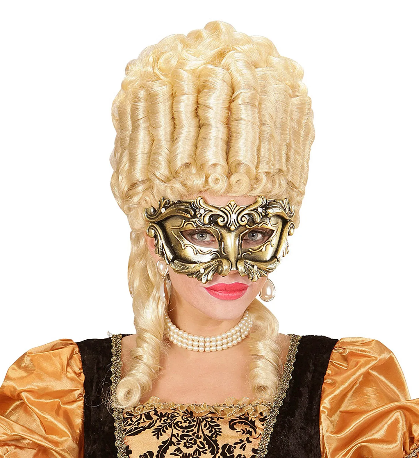 Deluxe Bonze Baroque Colombina Mask