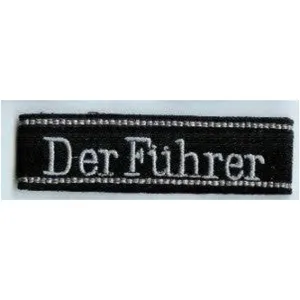 Der Fuhrer (Script) Officer Cuff Title for Military Collectors and Reenactors
