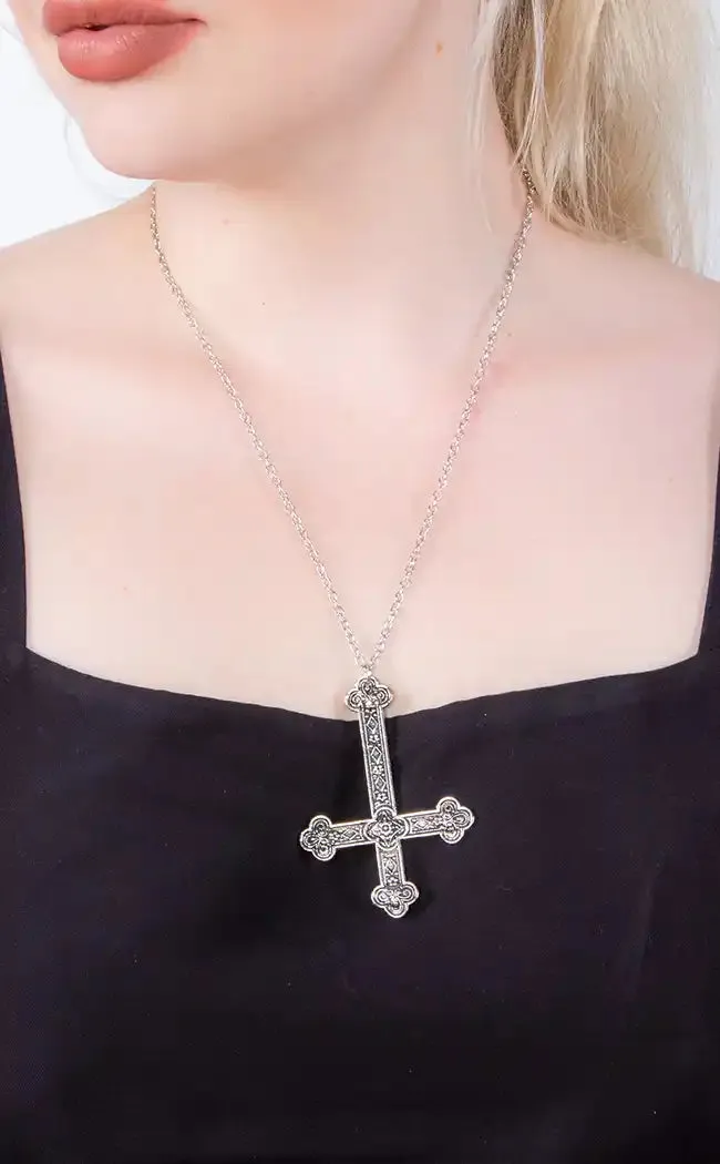 Desecration Inverted Cross Necklace