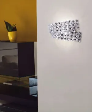 Diamante Premium Crystal & Nickel Wall Lamp By Marchetti
