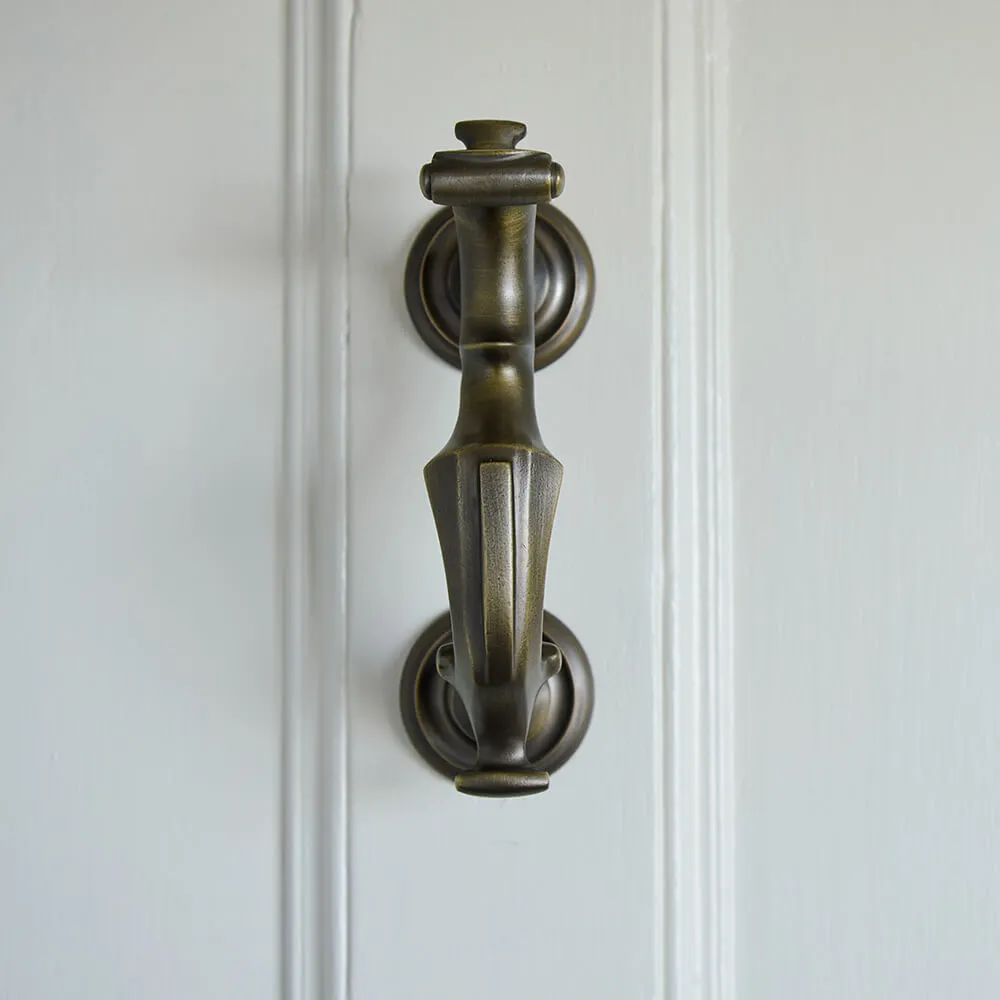 Distressed Antique Brass London Doctors Door Knocker
