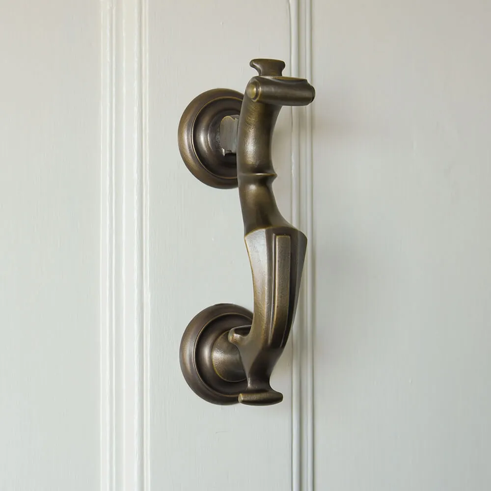 Distressed Antique Brass London Doctors Door Knocker
