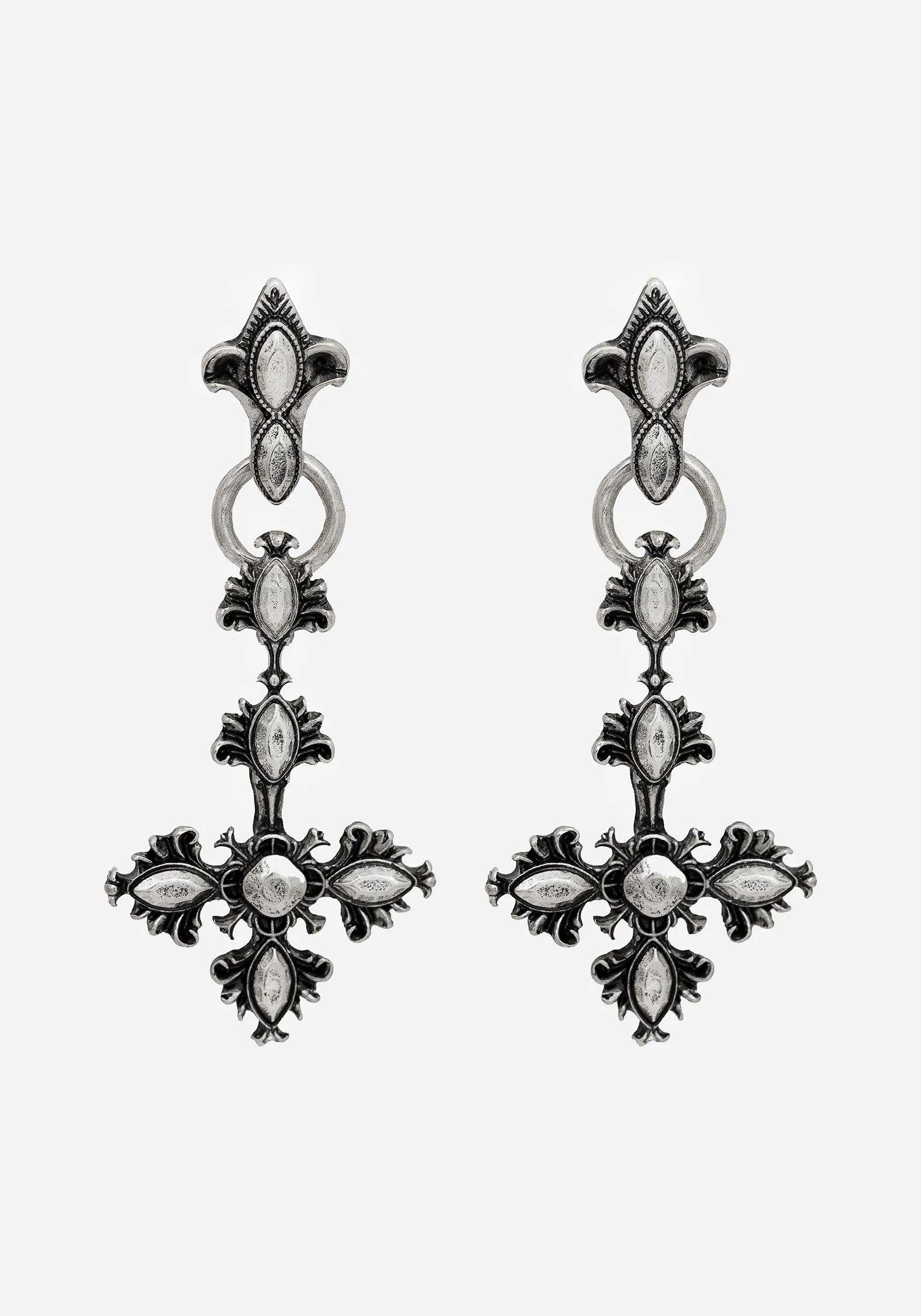 Edwina Cross Drop Earrings