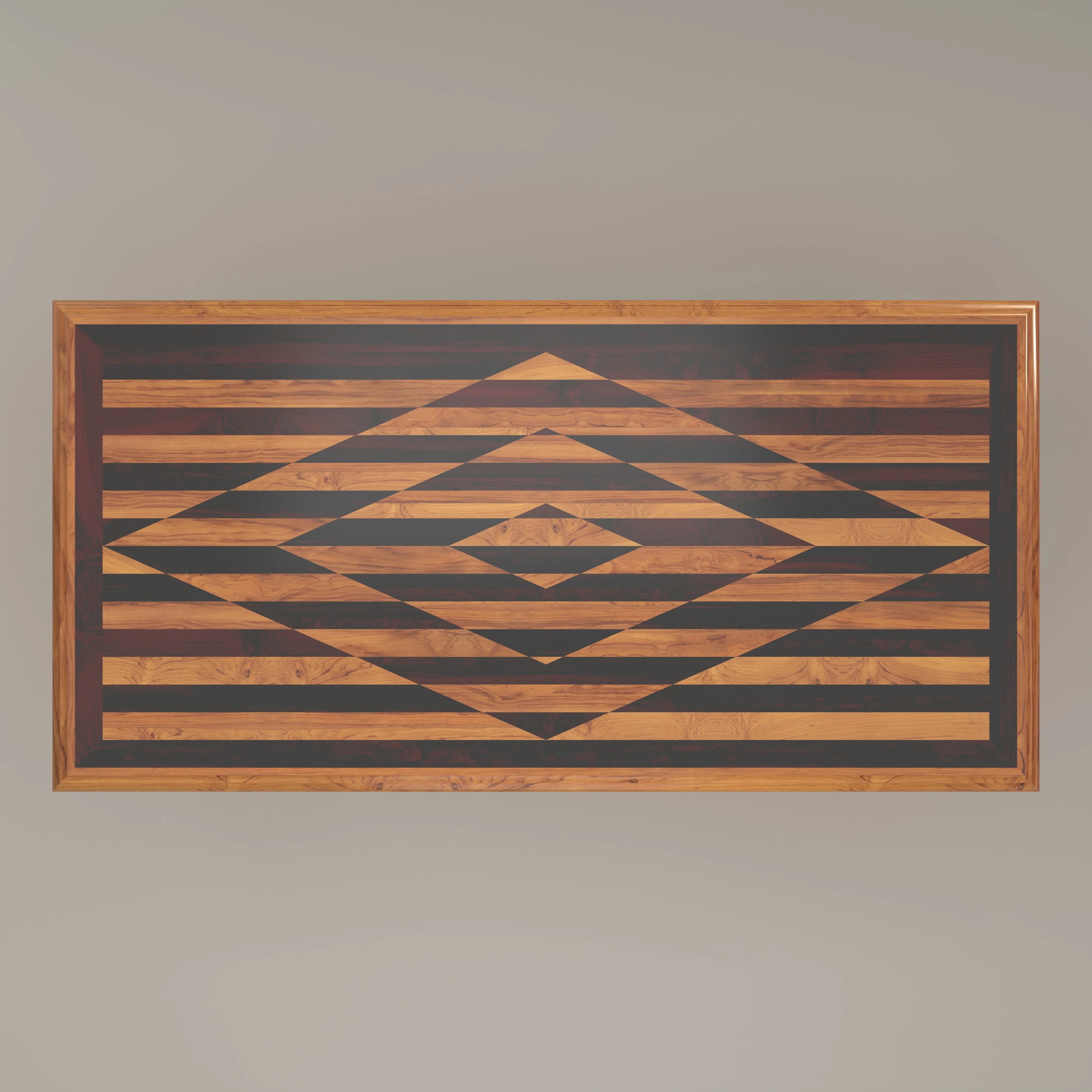 Elegant Top Strip Style Teak Wooden Dining Table