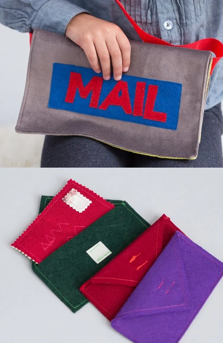 English Mail Bag Set - Montessori-Inspired Toy for Dramatic Play and Language Development