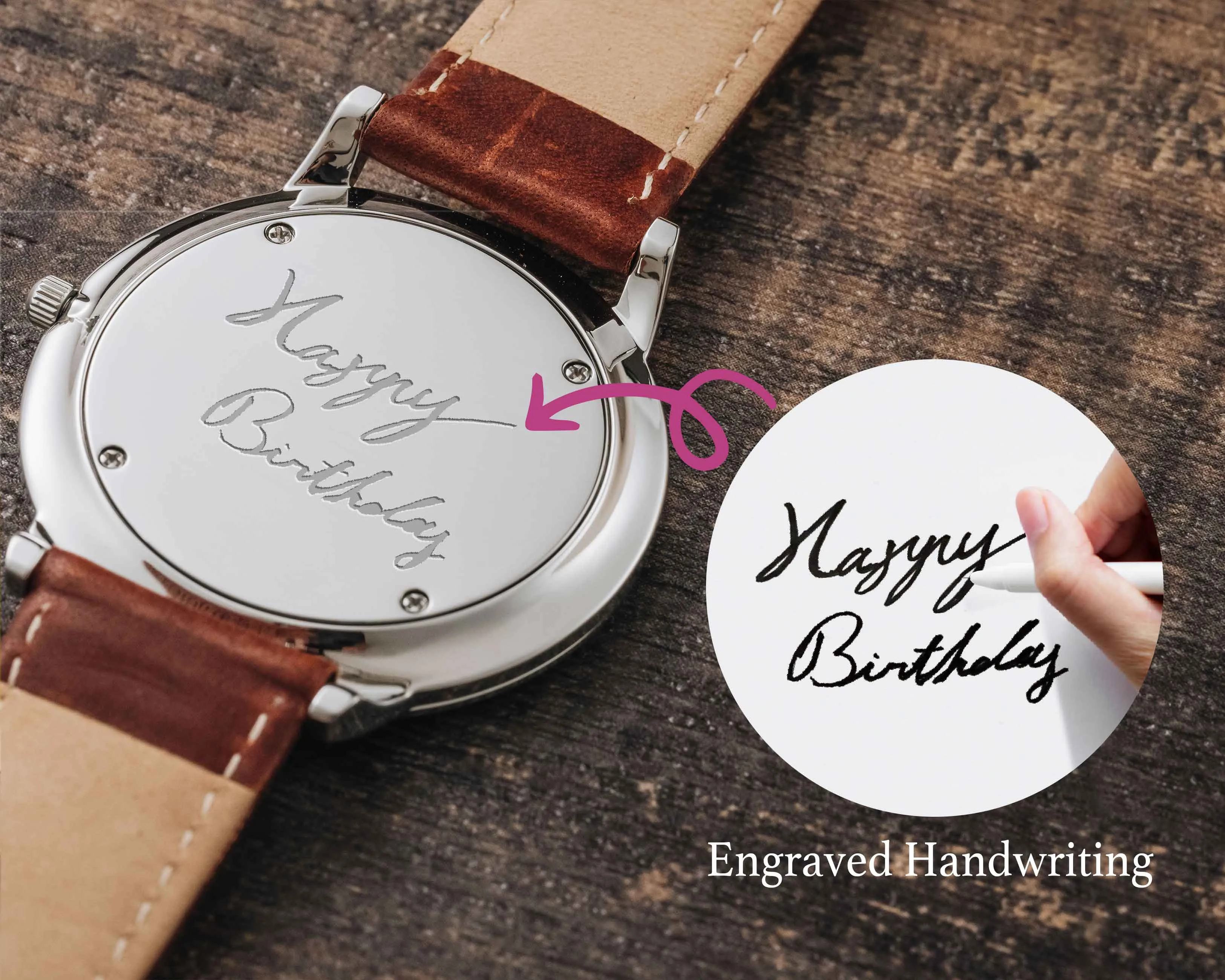 Engraved Metal Watch