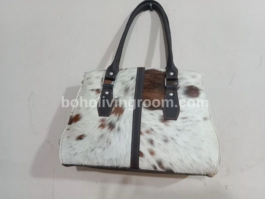 Exotic Tricolor Cowhide Shoulder Bag