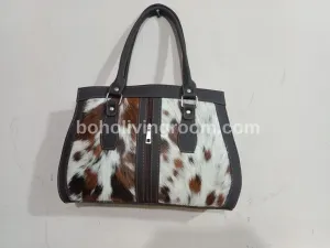 Exotic Tricolor Cowhide Shoulder Bag