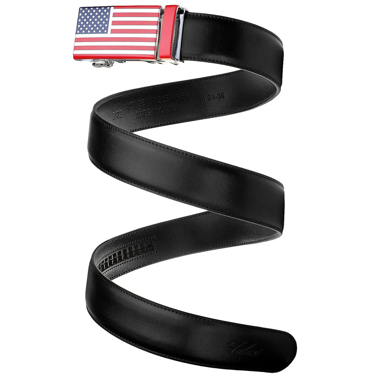 Falari American Flag Buckle Ratchet Belt