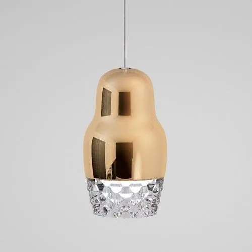 Fedora bronze, rose gold or chrome SP1 pendant from Axo Light