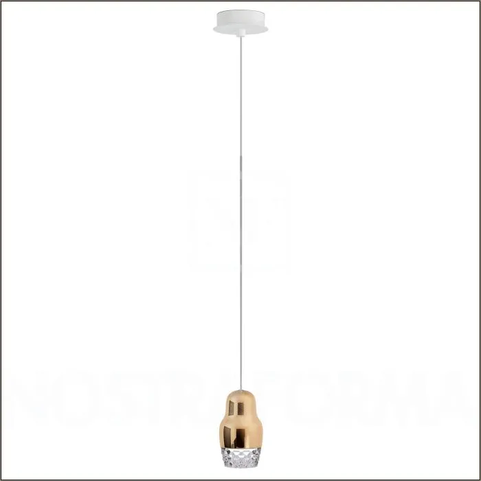 Fedora bronze, rose gold or chrome SP1 pendant from Axo Light