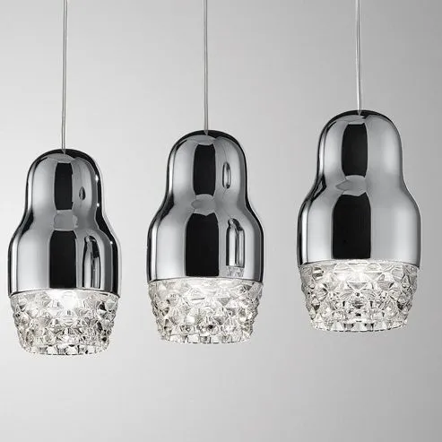 Fedora bronze, rose gold or chrome SP1 pendant from Axo Light