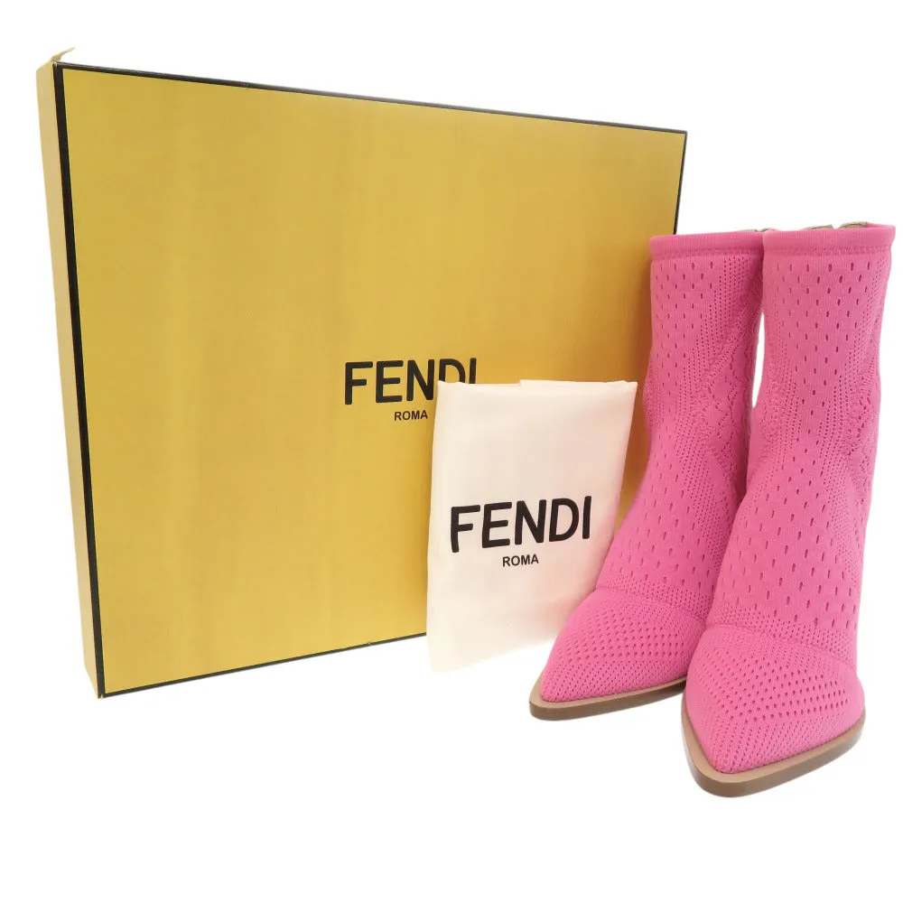 FENDI boots knit pink short boots 36