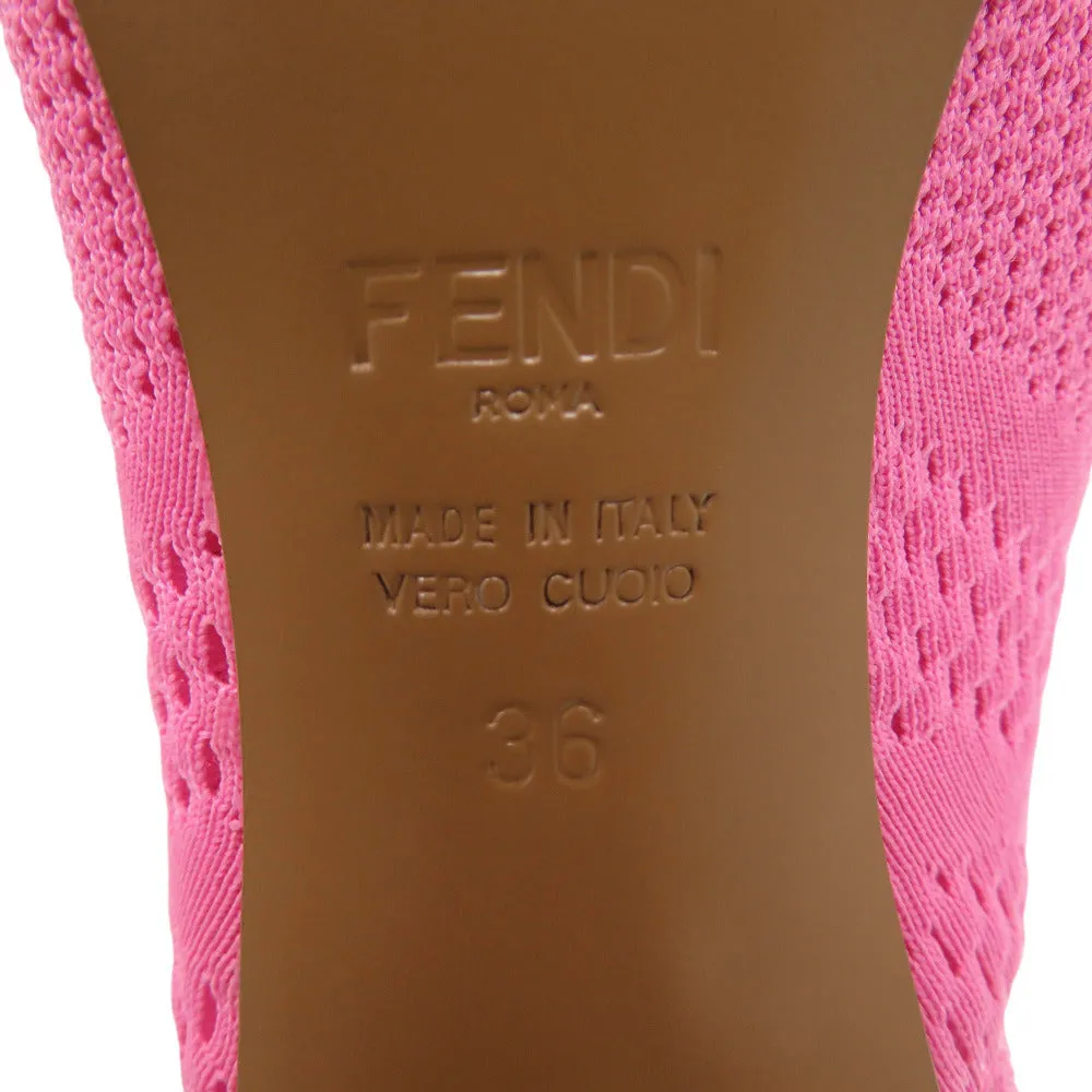 FENDI boots knit pink short boots 36
