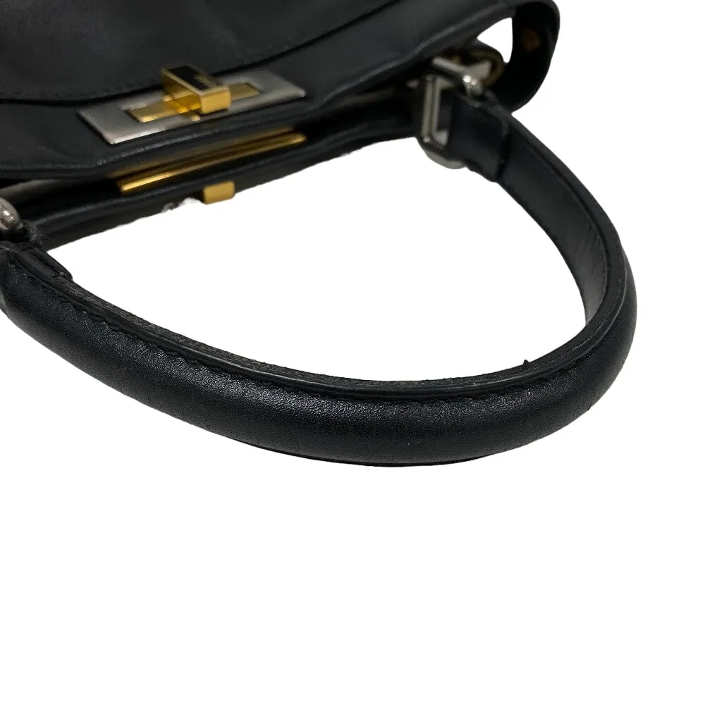 FENDI Handbag 8BN226 pony, leather black Peek-a-boo regular