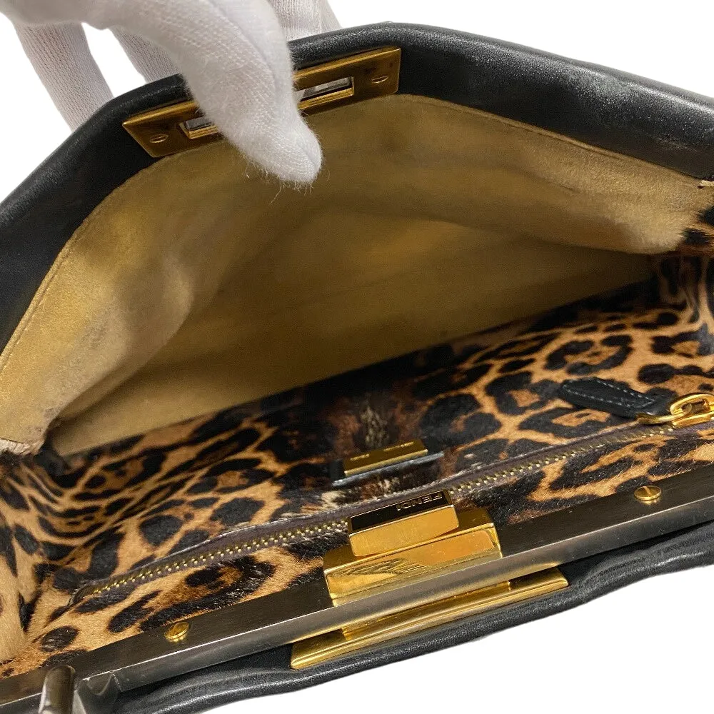 FENDI Handbag 8BN226 pony, leather black Peek-a-boo regular