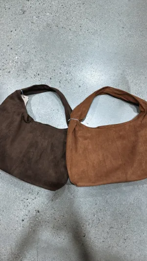 FINAL SALE!! Faux Suede Hobo Bag in 2 Colors!