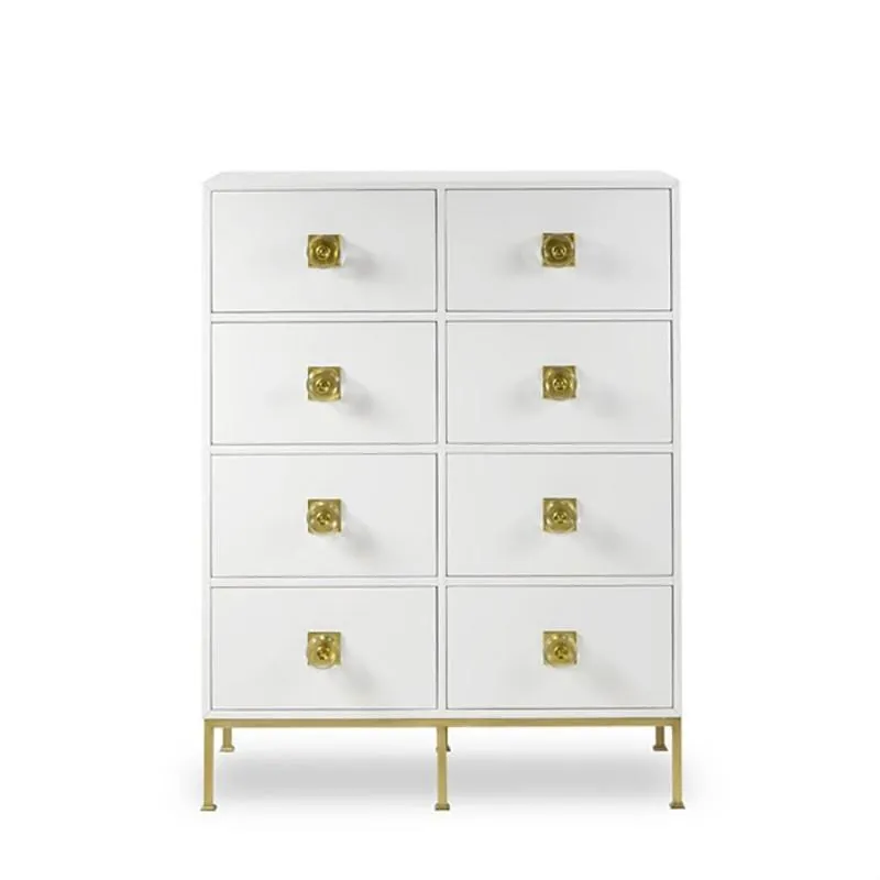 Formal 8 Drawer Dresser - Eloquent White Lacquer