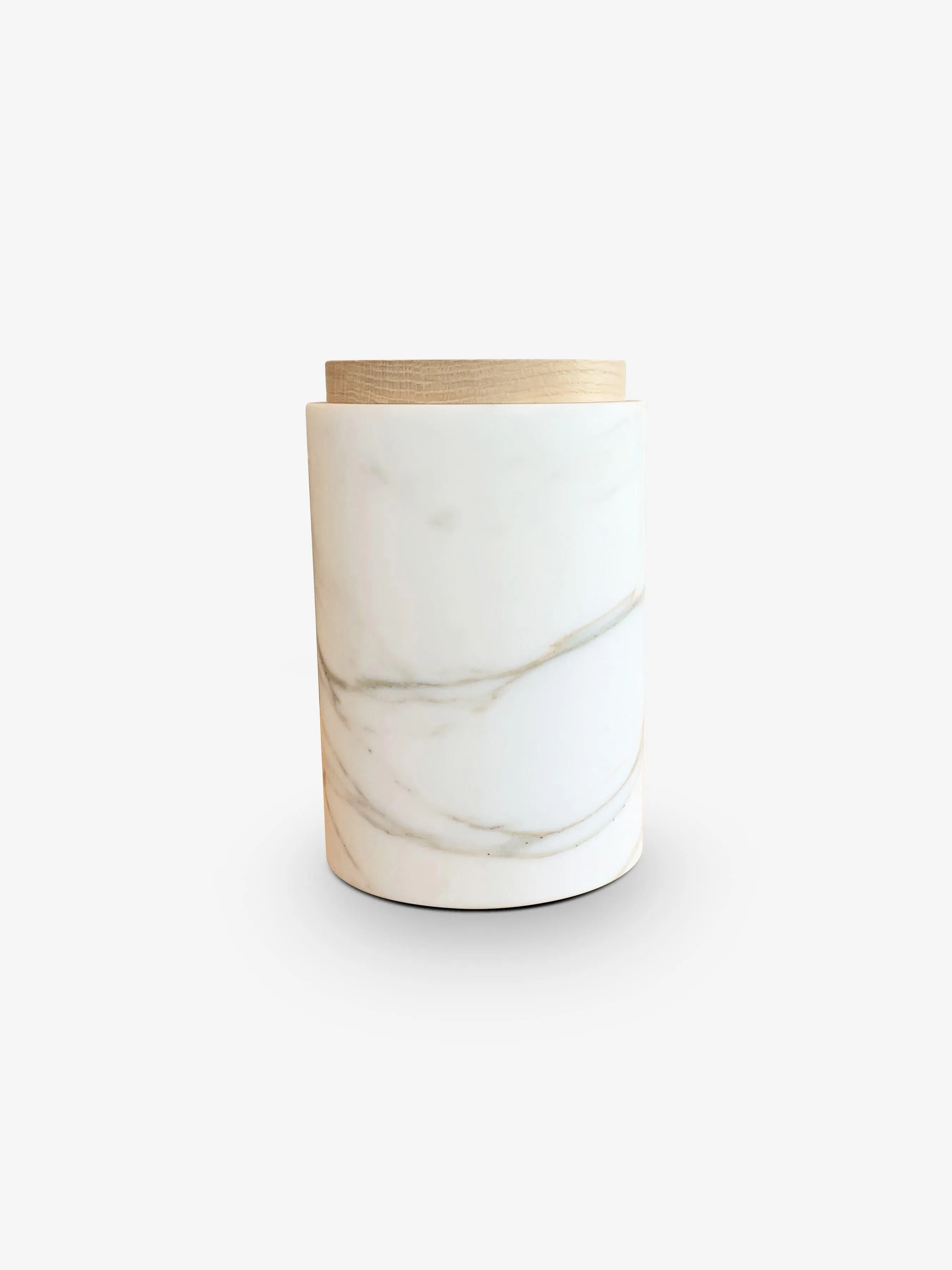 Fresco Medium Container - Bottle Holder in Calacatta by Michael Verheyden