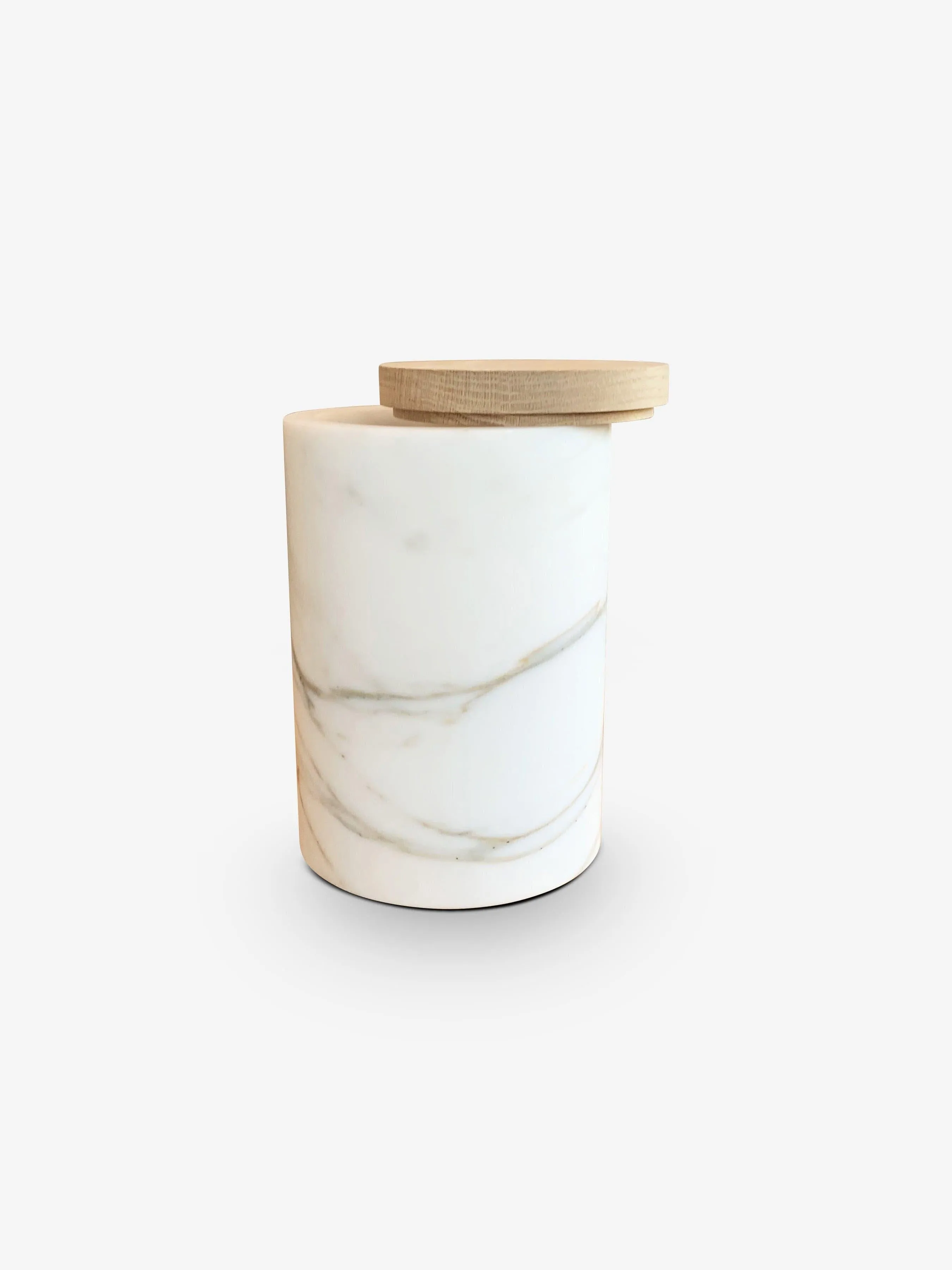 Fresco Medium Container - Bottle Holder in Calacatta by Michael Verheyden