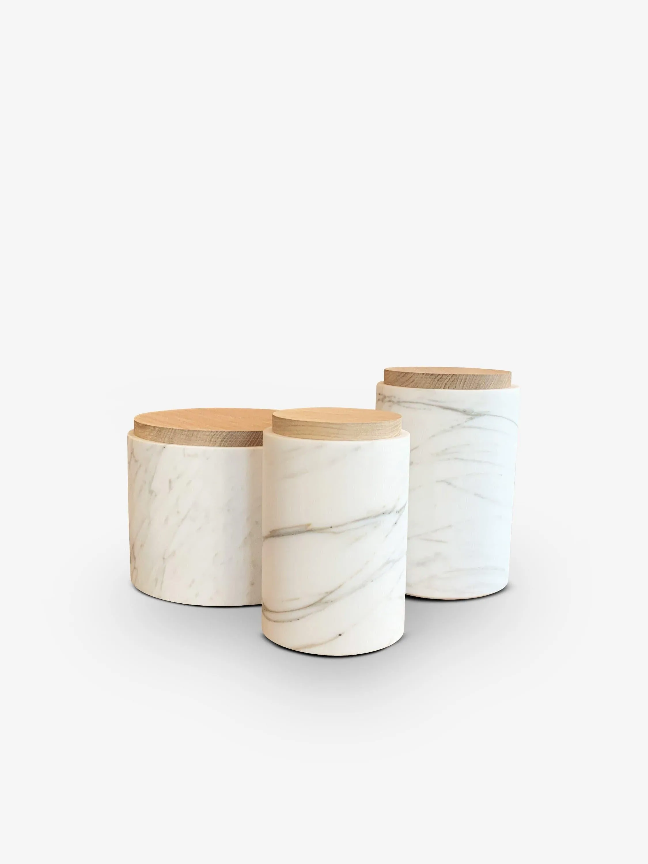 Fresco Medium Container - Bottle Holder in Calacatta by Michael Verheyden