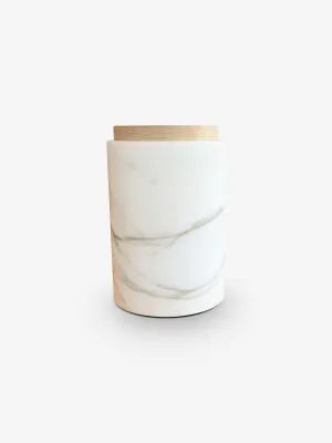 Fresco Medium Container - Bottle Holder in Calacatta by Michael Verheyden