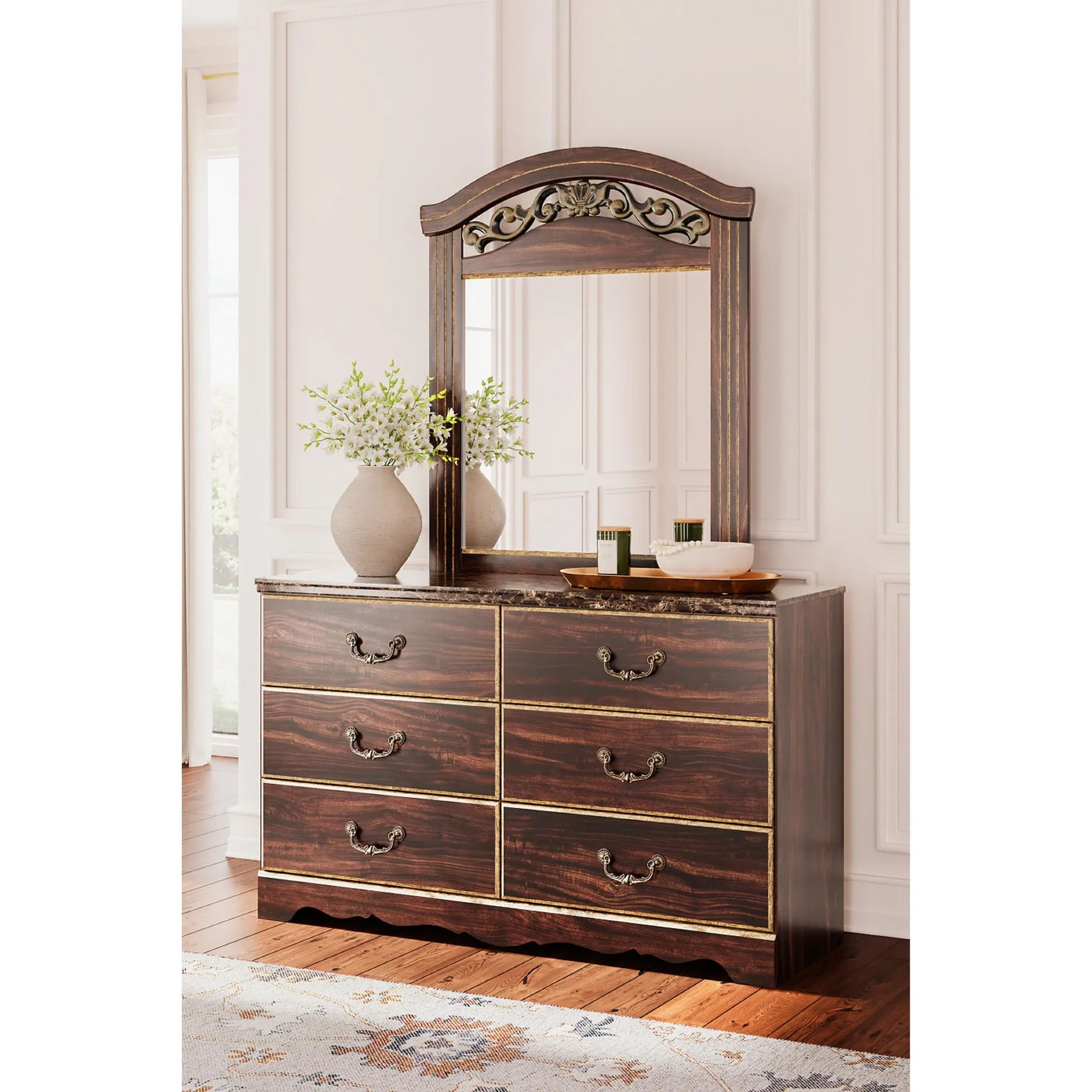 Glosmount Dresser and Mirror