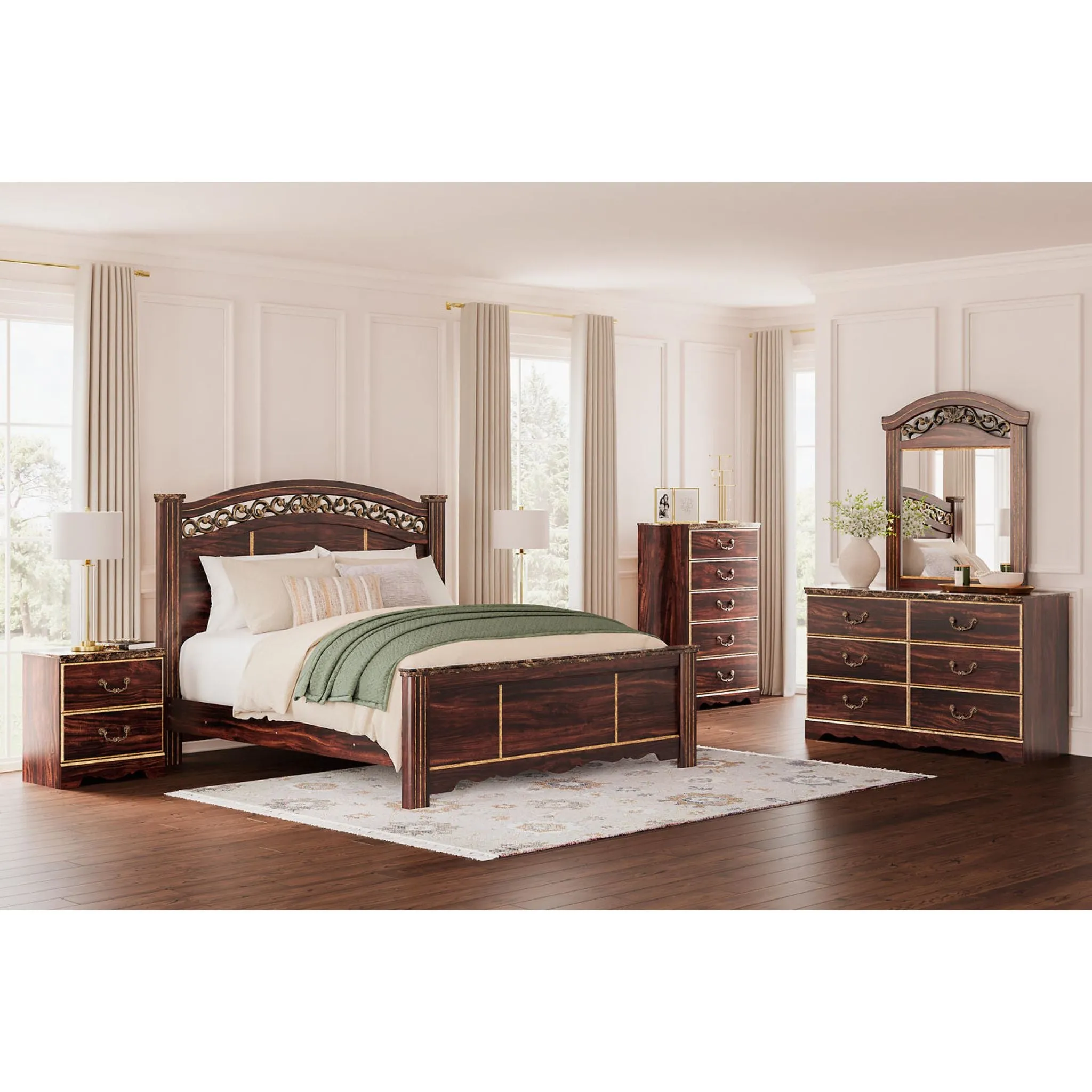 Glosmount Dresser and Mirror
