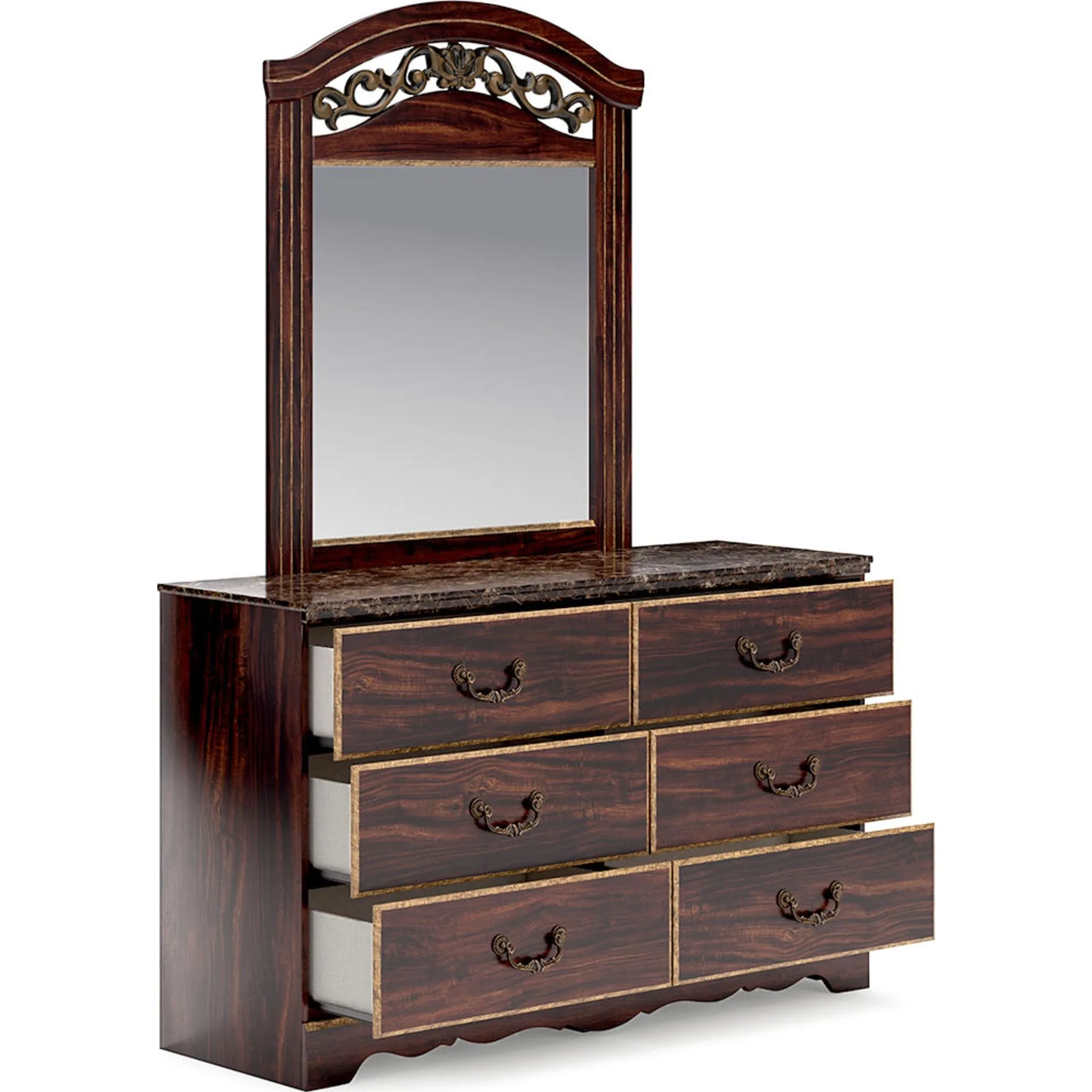 Glosmount Dresser and Mirror