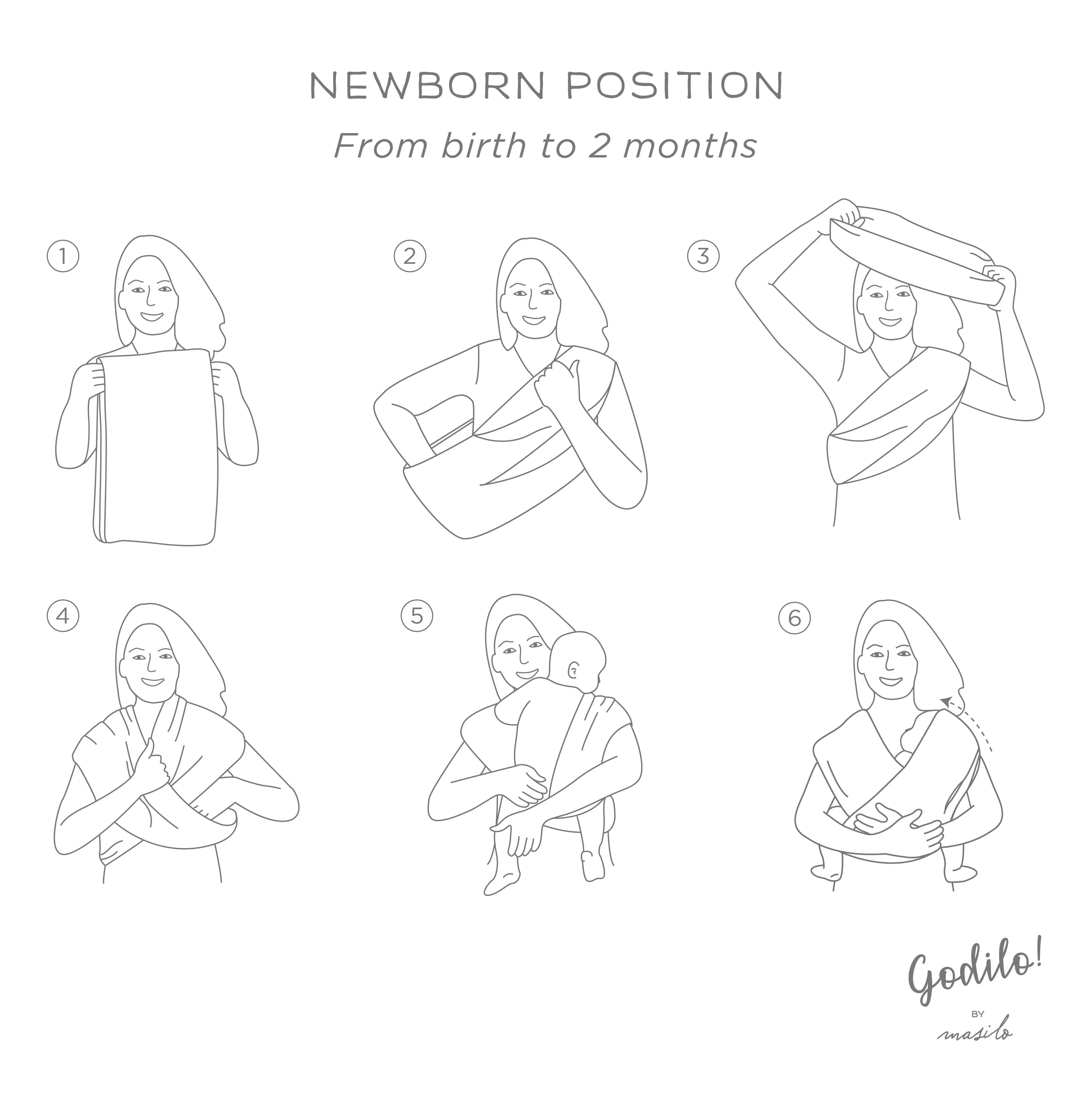 Godilo Ergonomic Organic Cotton Baby Carrier Wrap- Acorn