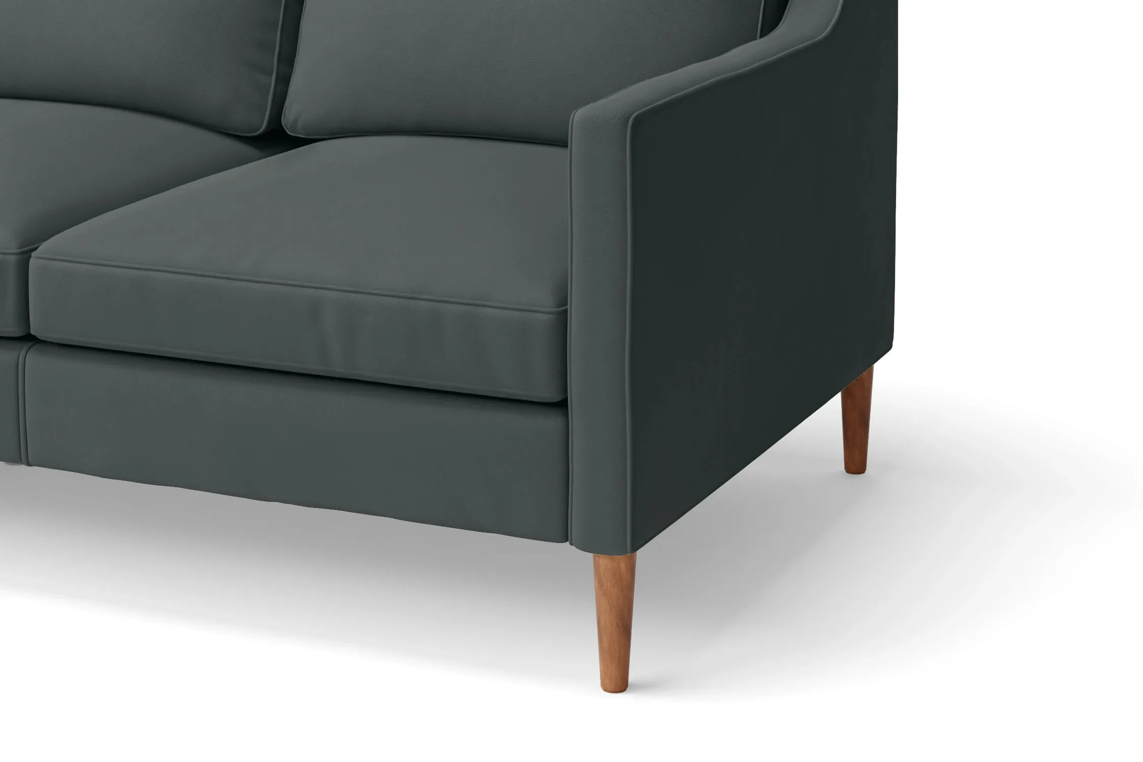 Greco 3 Seater Sofa Slate Leather