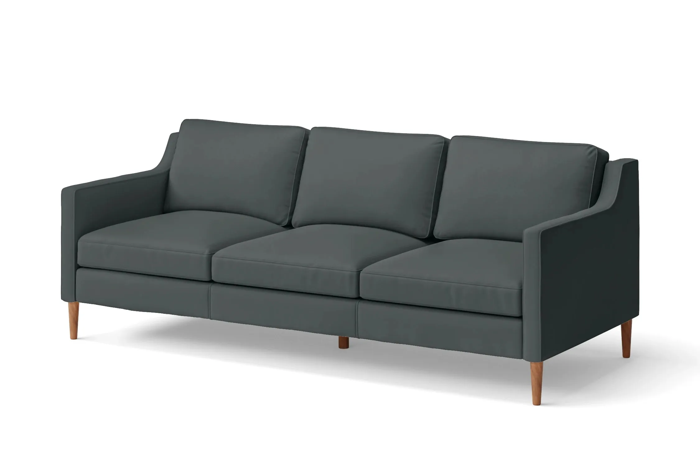 Greco 3 Seater Sofa Slate Leather
