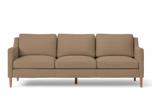 Greco 3 Seater Sofa Stone Leather