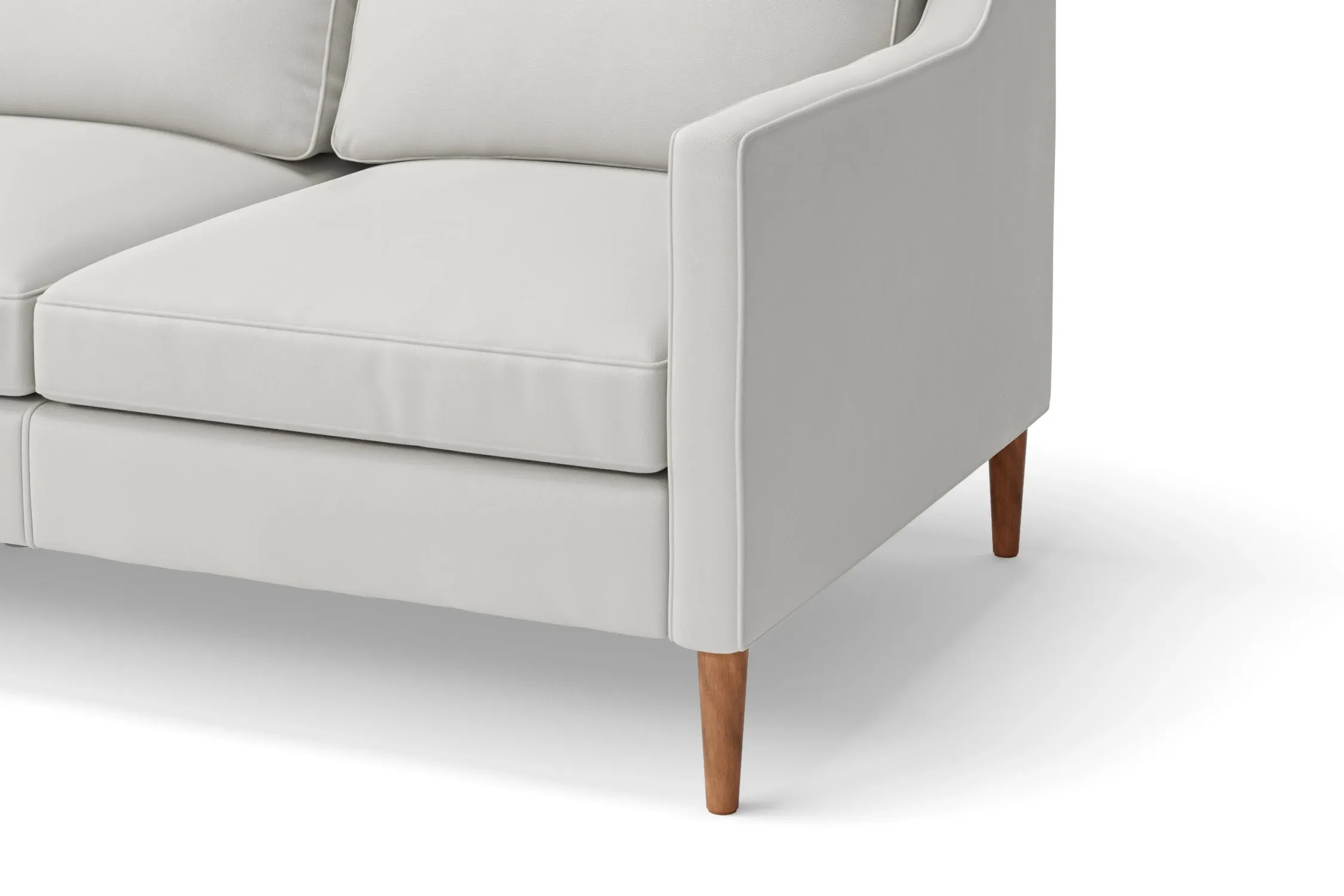 Greco 3 Seater Sofa White Leather