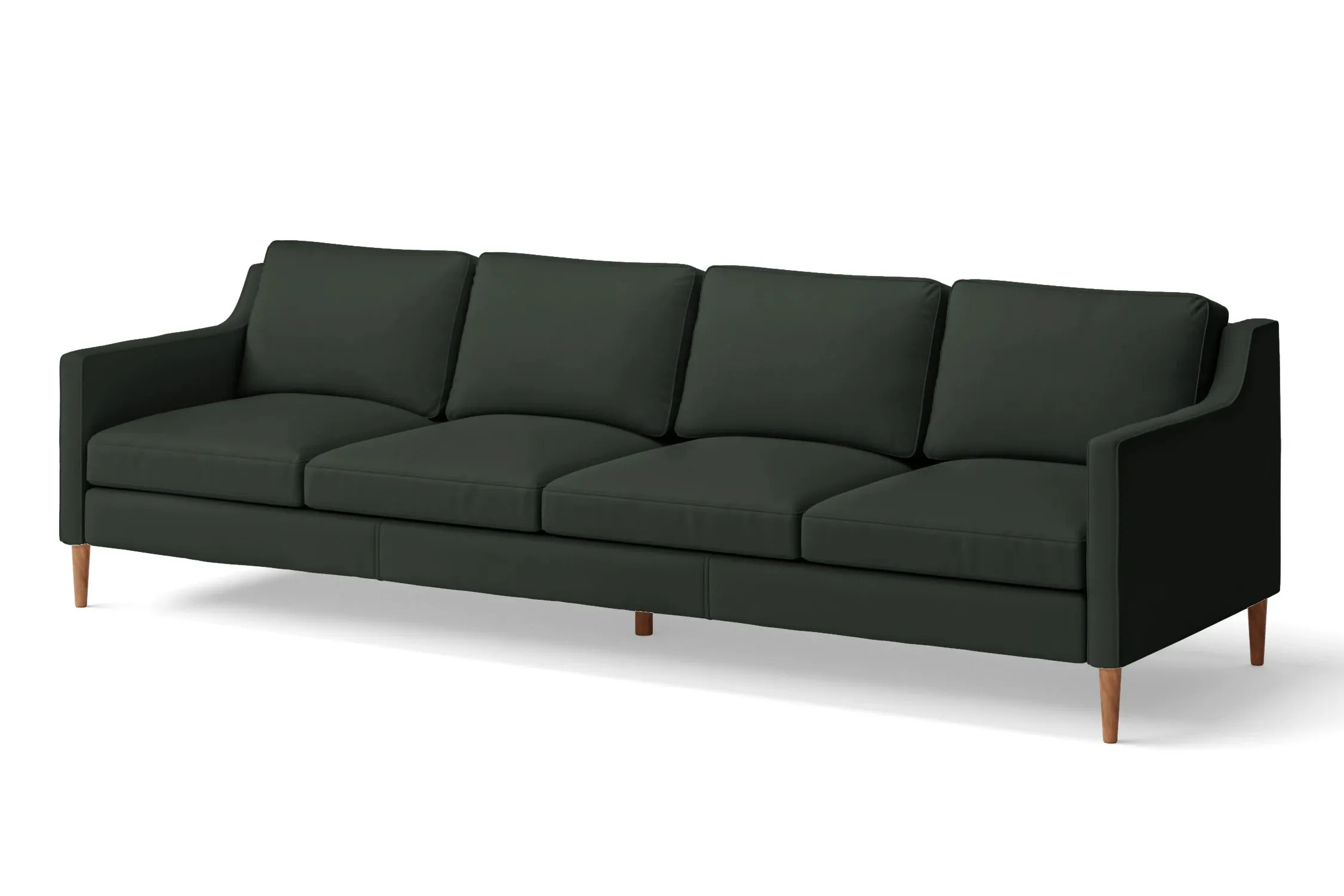 Greco 4 Seater Sofa Green Leather