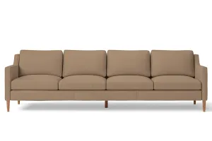 Greco 4 Seater Sofa Stone Leather