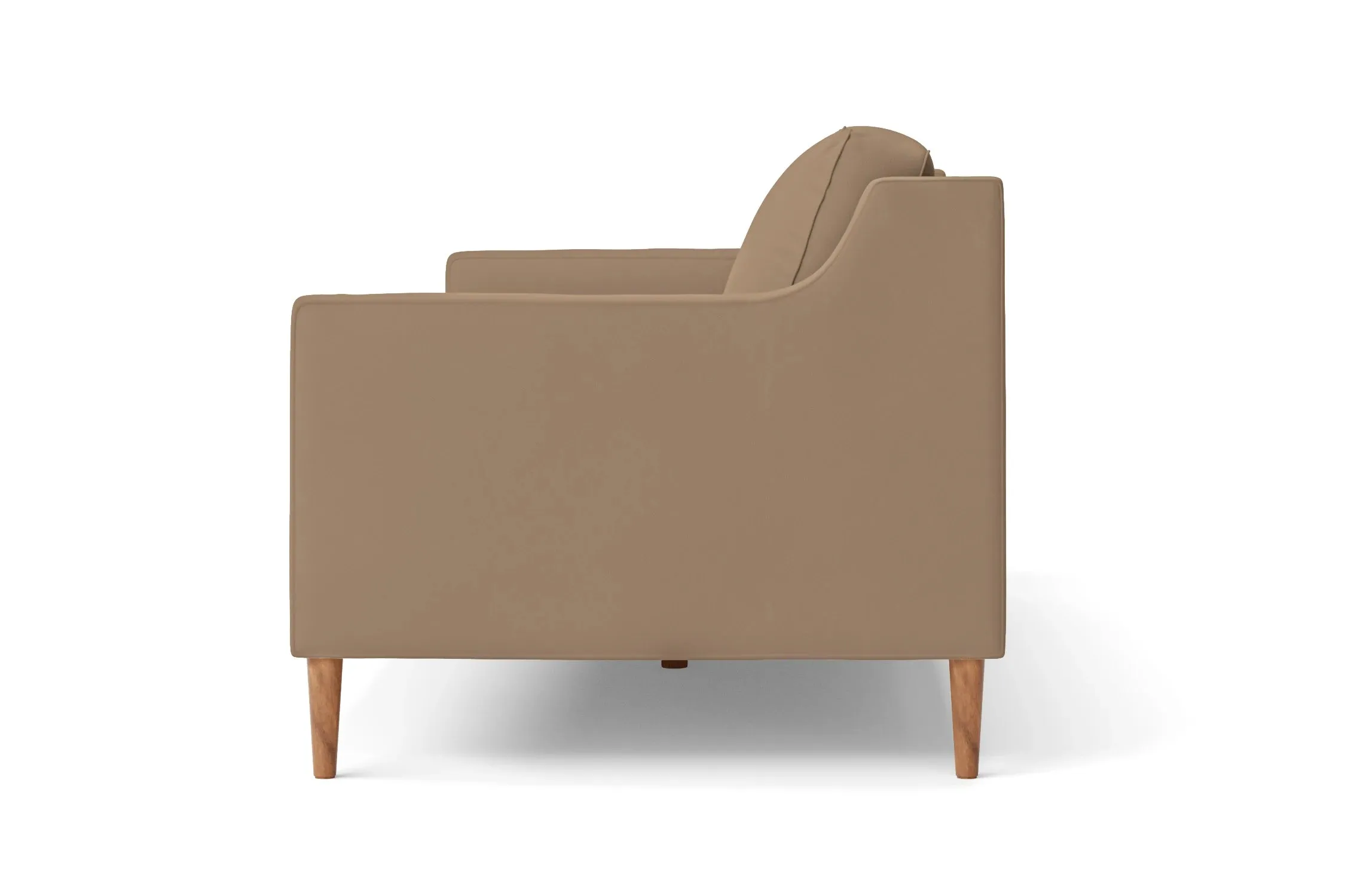 Greco 4 Seater Sofa Stone Leather