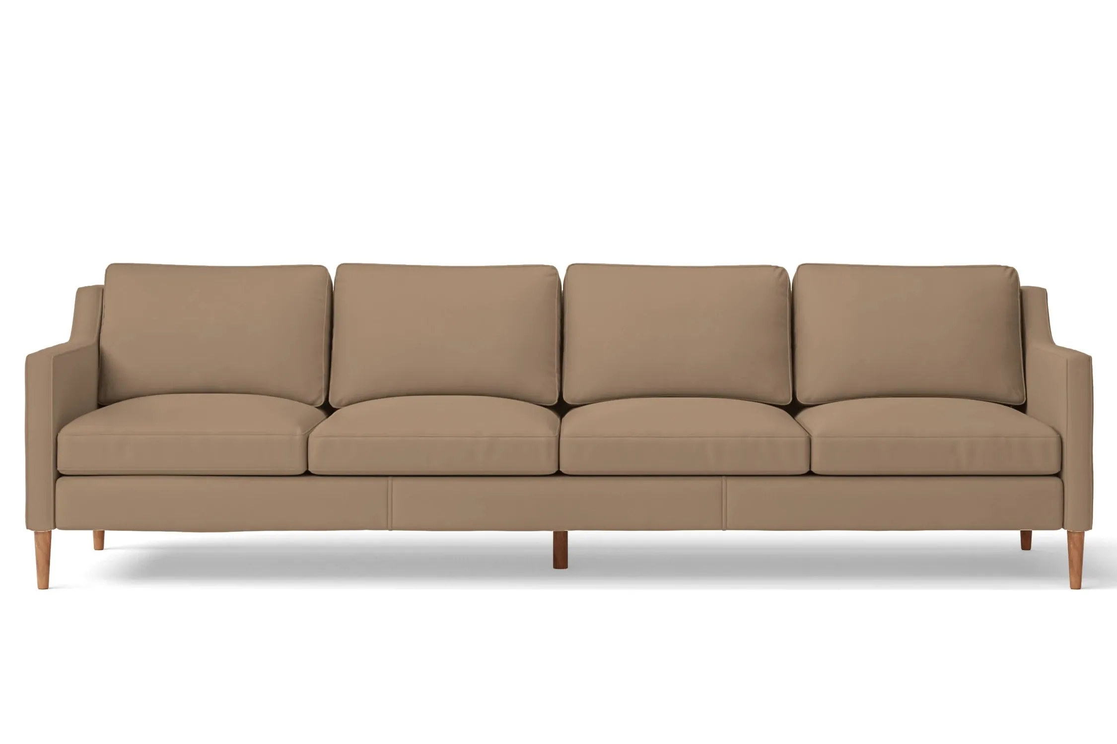 Greco 4 Seater Sofa Stone Leather