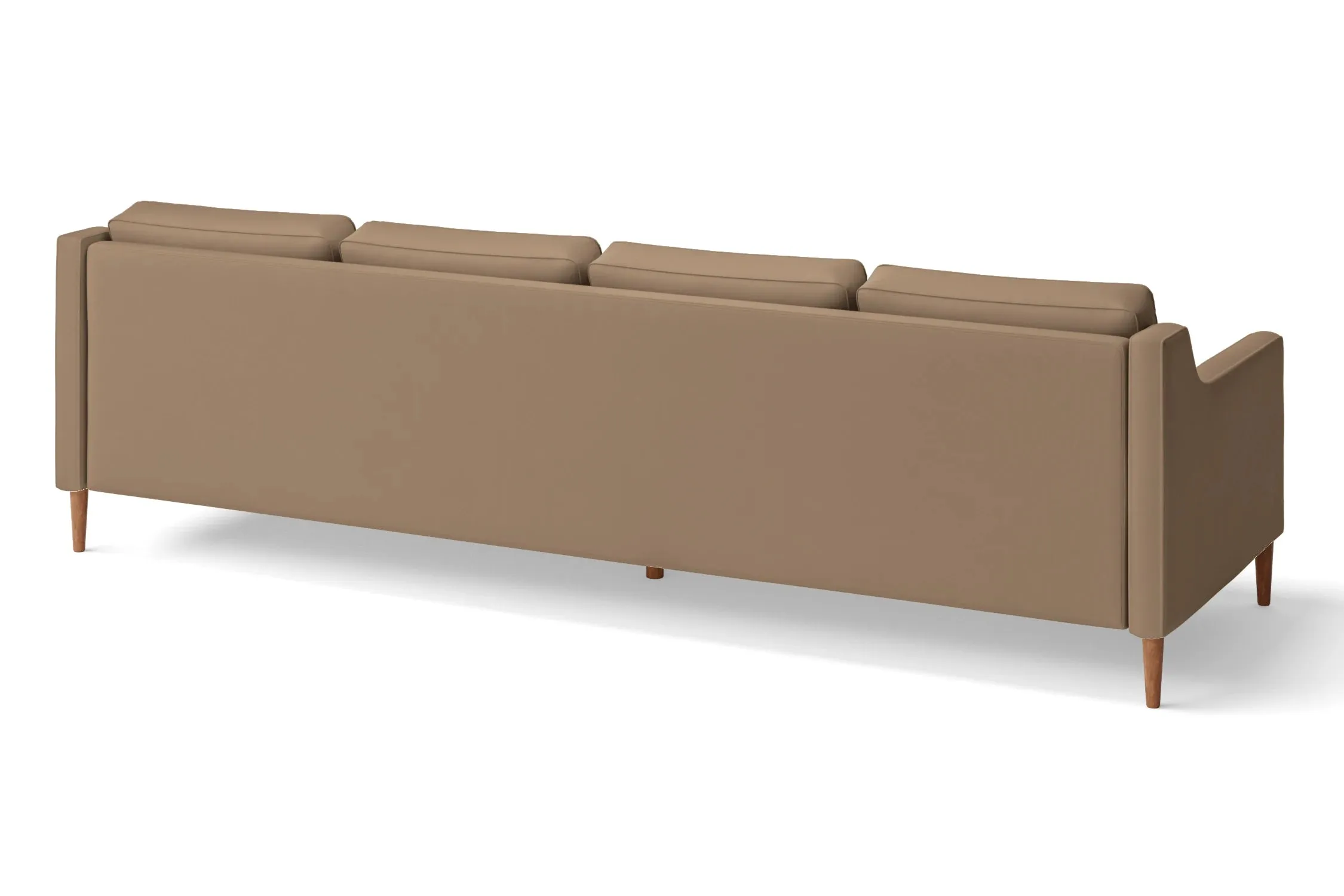 Greco 4 Seater Sofa Stone Leather