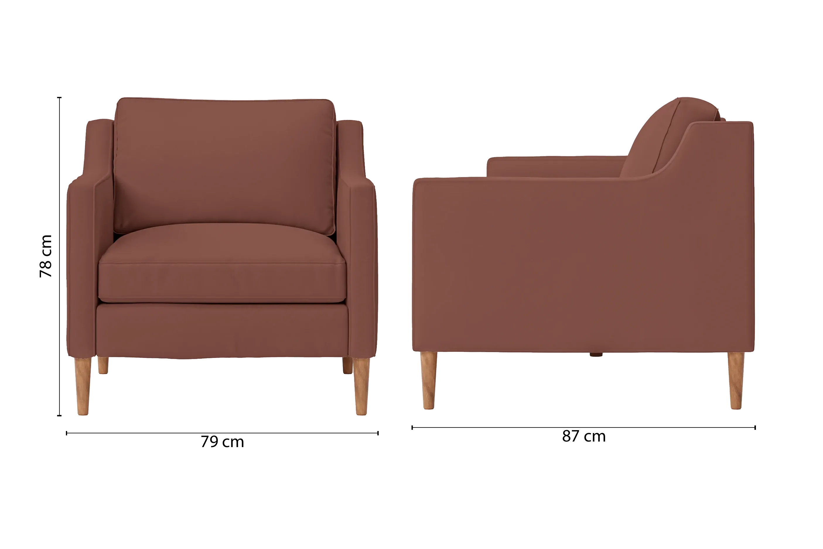 Greco Armchair Mauve Leather